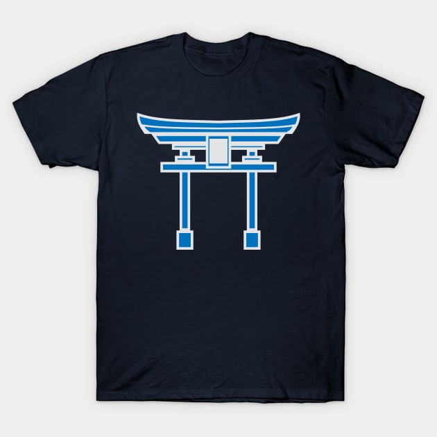 Torii gate (blue) T-Shirt by PabloDeChenez